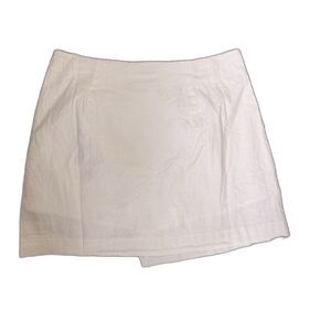 NWT A New Day White Linen Blend Wrap Skort - Size 14